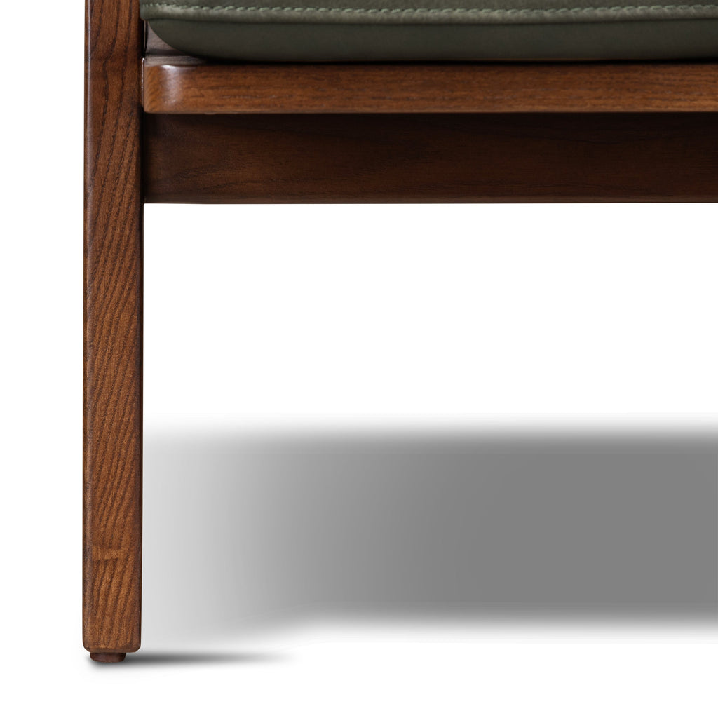 Leather Lounge Chair | Olivine Green