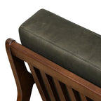 Leather Lounge Chair | Olivine Green
