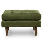 Velvet Ottoman | Distressed Green