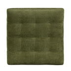 Velvet Ottoman | Distressed Green