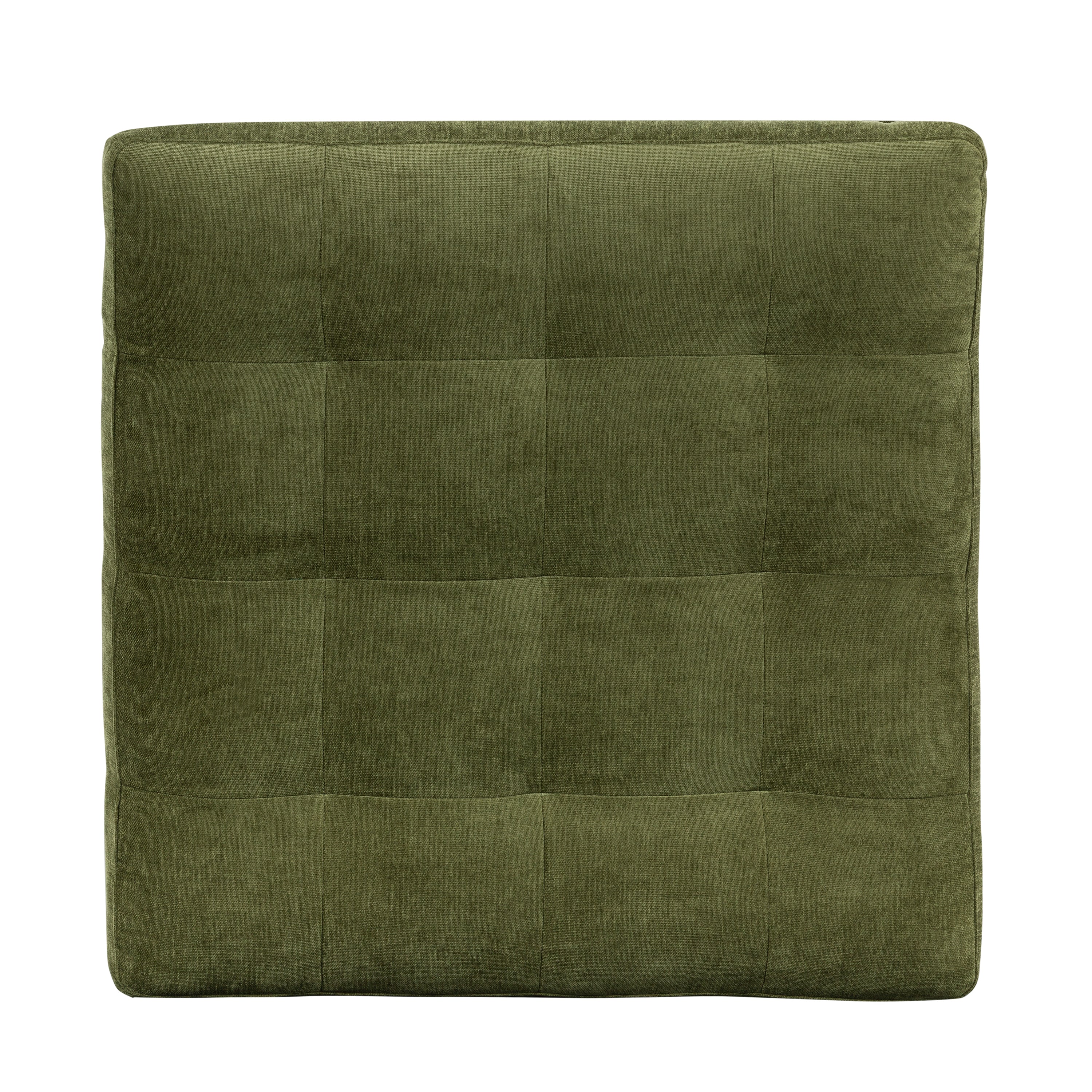 Velvet Ottoman | Distressed Green