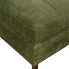 Velvet Ottoman | Distressed Green
