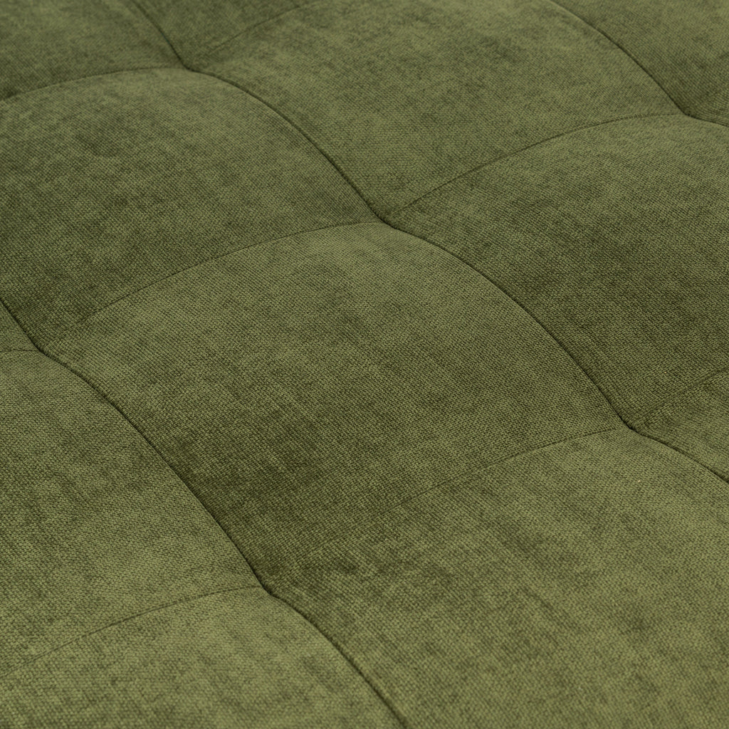 Velvet Ottoman | Distressed Green