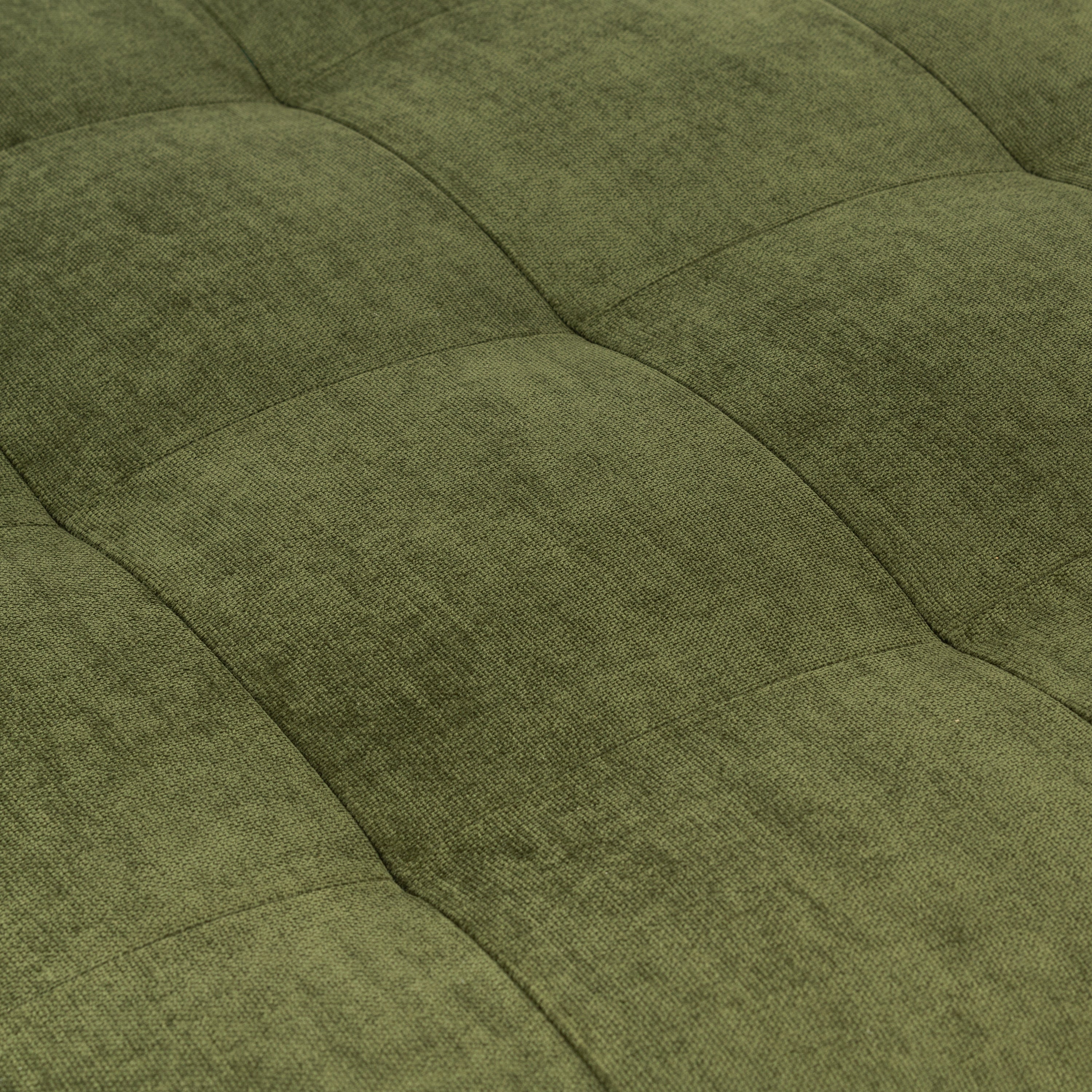 Velvet Ottoman | Distressed Green