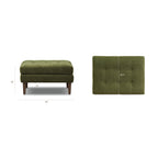 Velvet Ottoman | Distressed Green