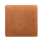 Leather Ottoman | Cognac Tan