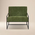 Fabric Lounge Chair | Distressed Green