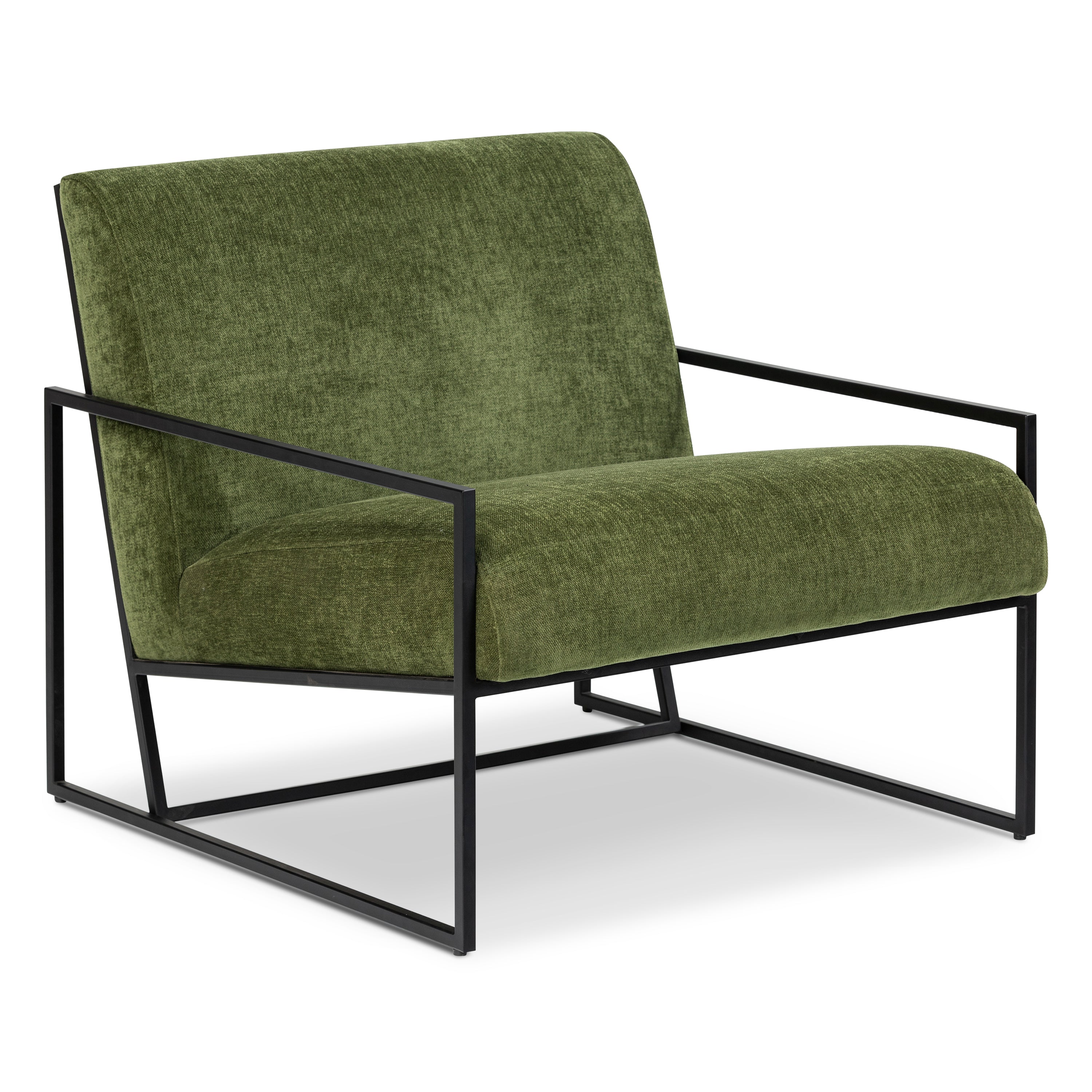Fabric Lounge Chair | Distressed Green