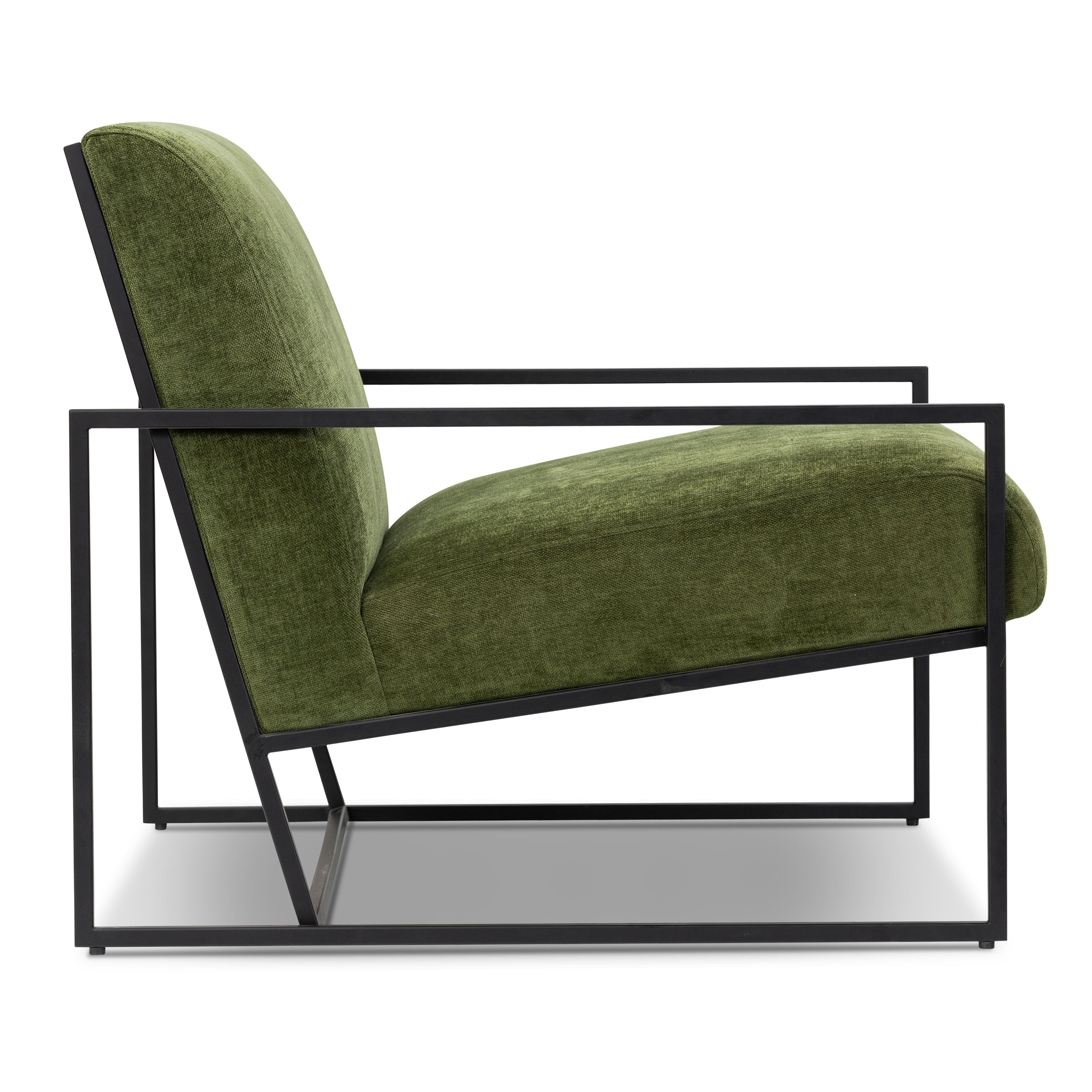 Fabric Lounge Chair | Distressed Green