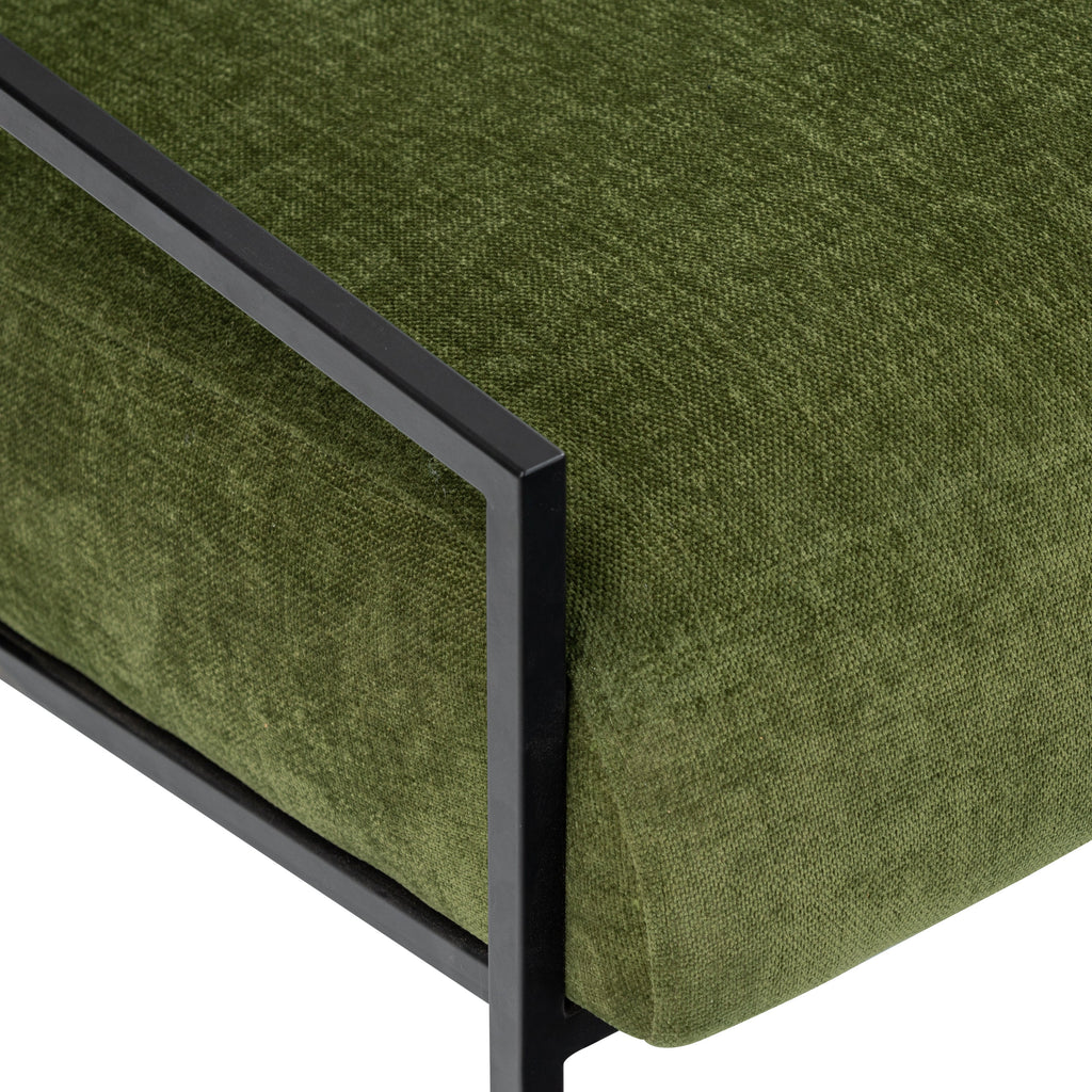Fabric Lounge Chair | Distressed Green