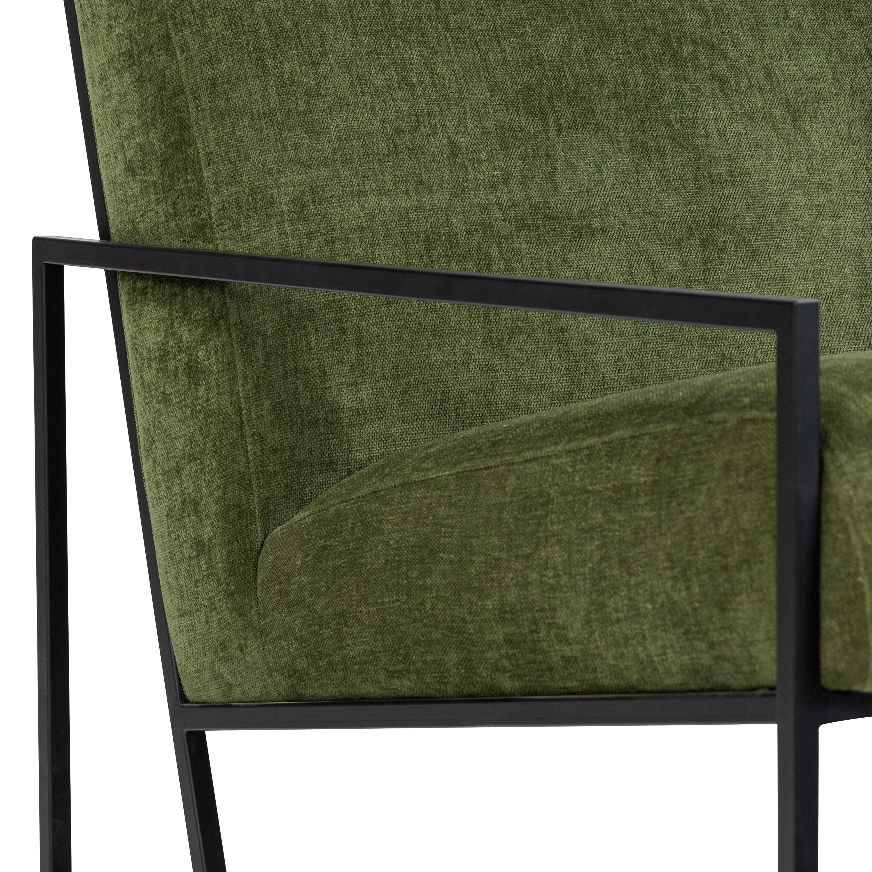 Fabric Lounge Chair | Distressed Green