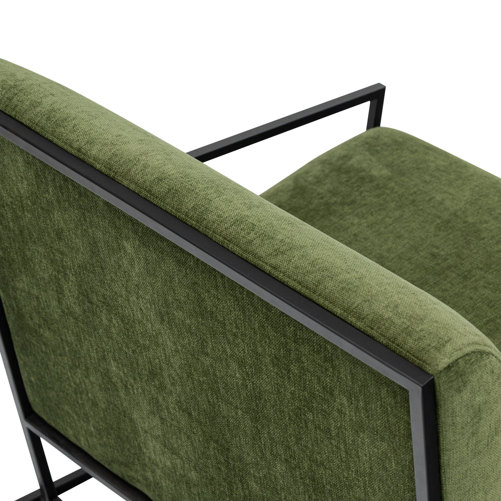 Fabric Lounge Chair | Distressed Green