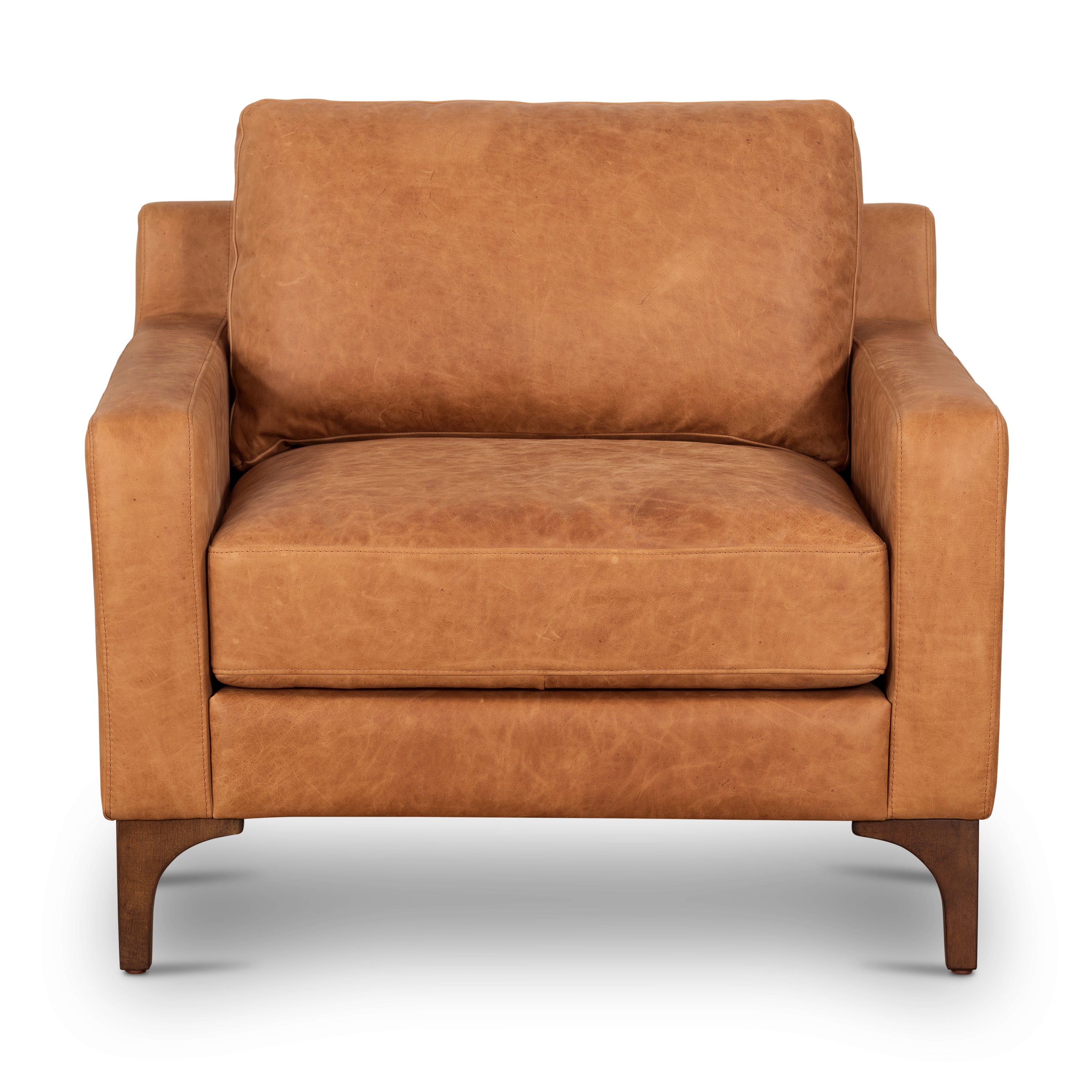 Leather Lounge Chair | Cognac Tan