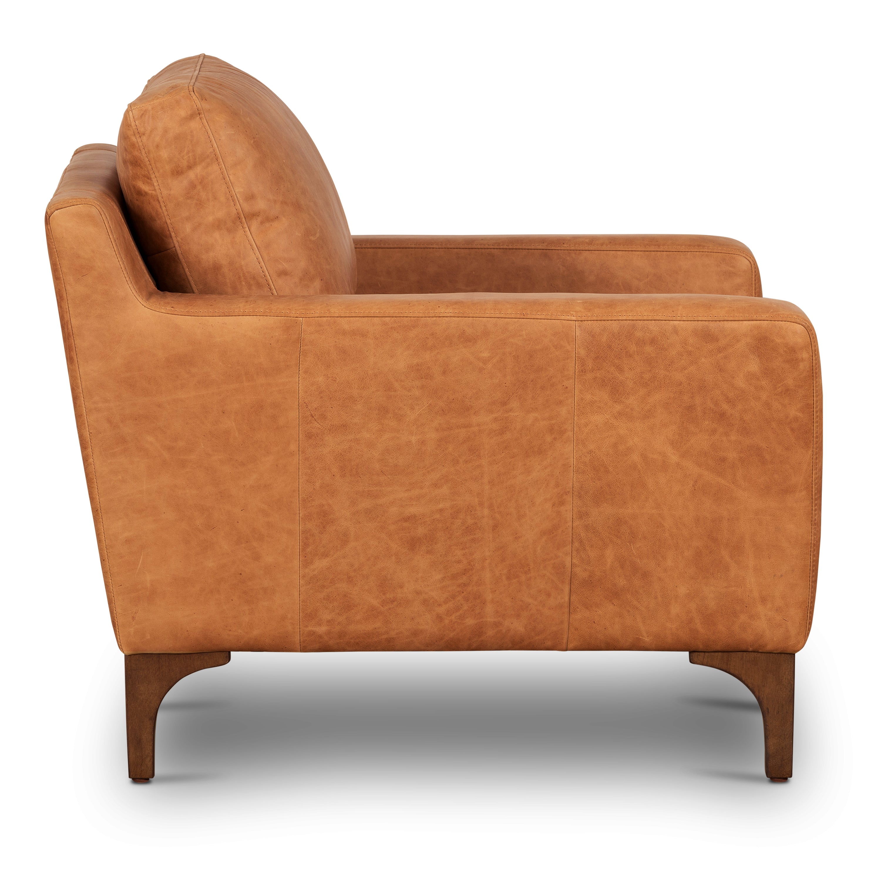 Leather Lounge Chair | Cognac Tan