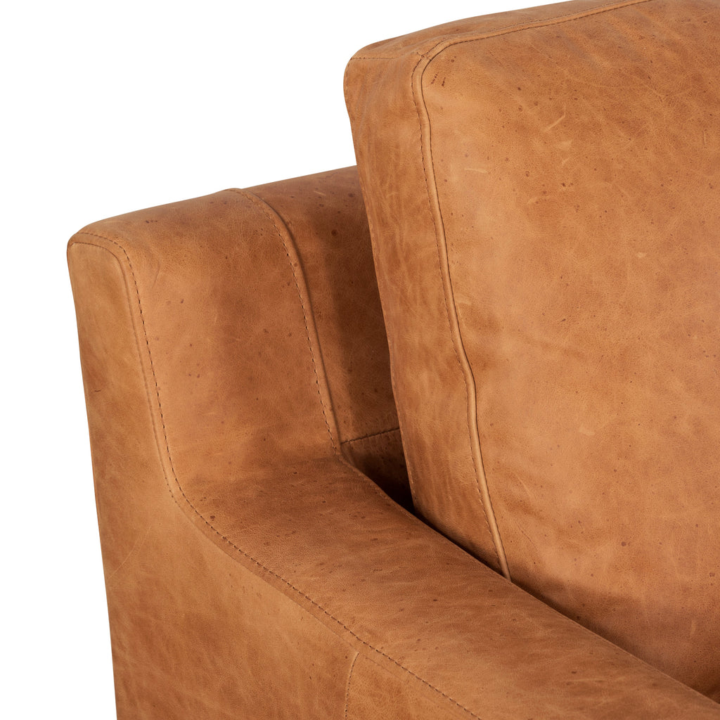 Leather Lounge Chair | Cognac Tan