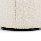 Swivel Lounge Chair | Crema White Boucle