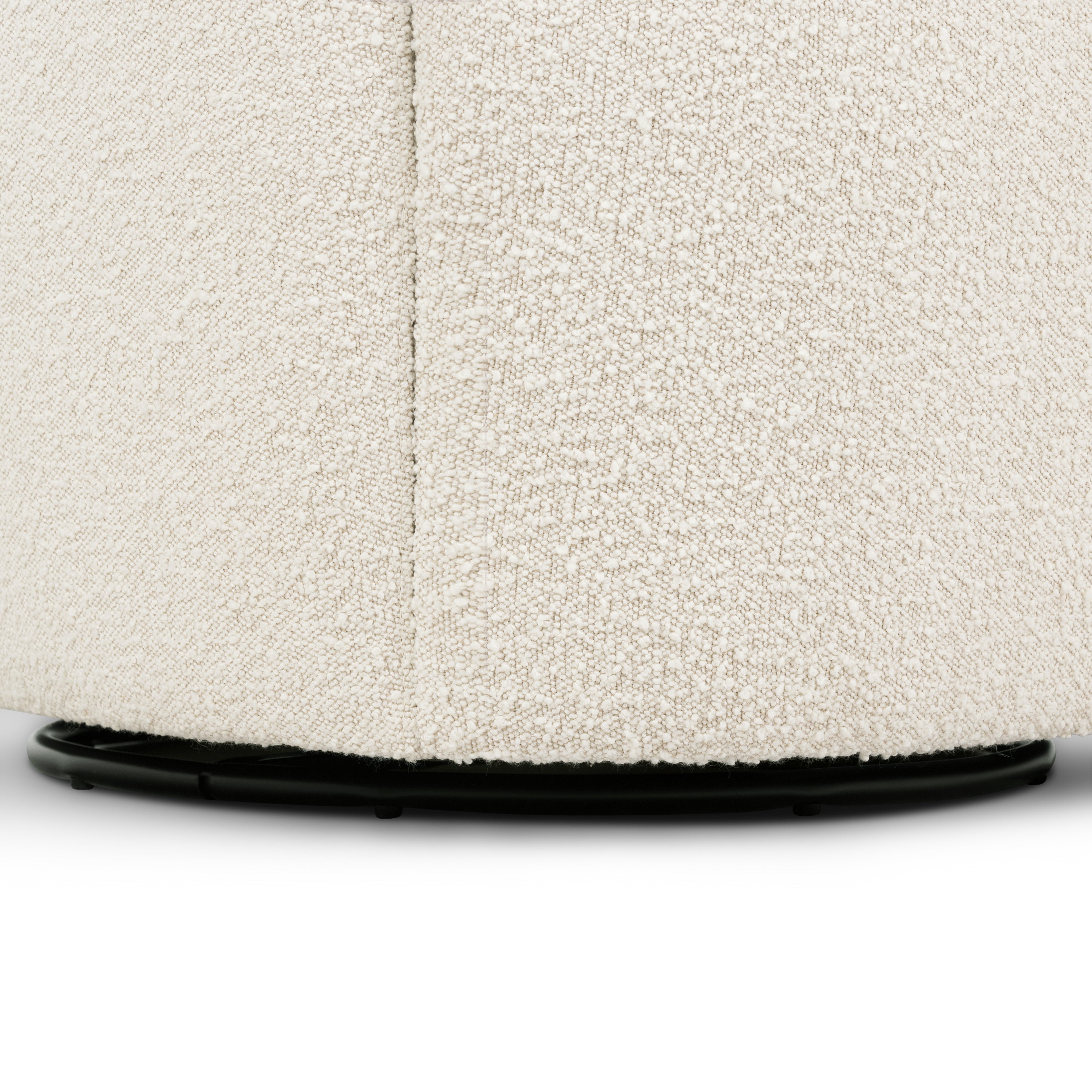 Swivel Lounge Chair | Crema White Boucle