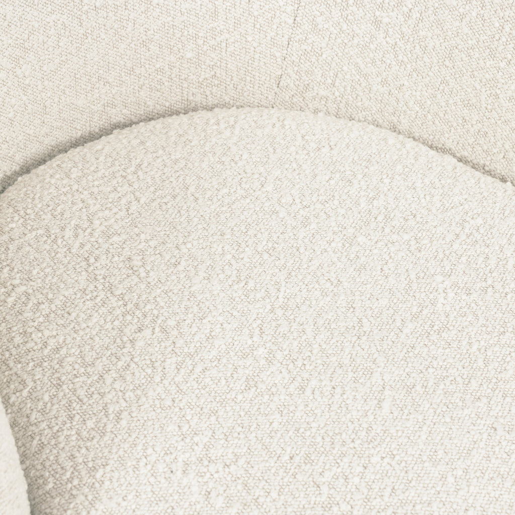 Swivel Lounge Chair | Crema White Boucle