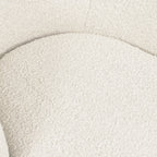 Swivel Lounge Chair | Crema White Boucle