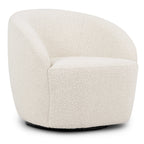 Swivel Lounge Chair | Crema White Boucle
