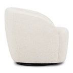Swivel Lounge Chair | Crema White Boucle