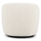 Swivel Lounge Chair | Crema White Boucle