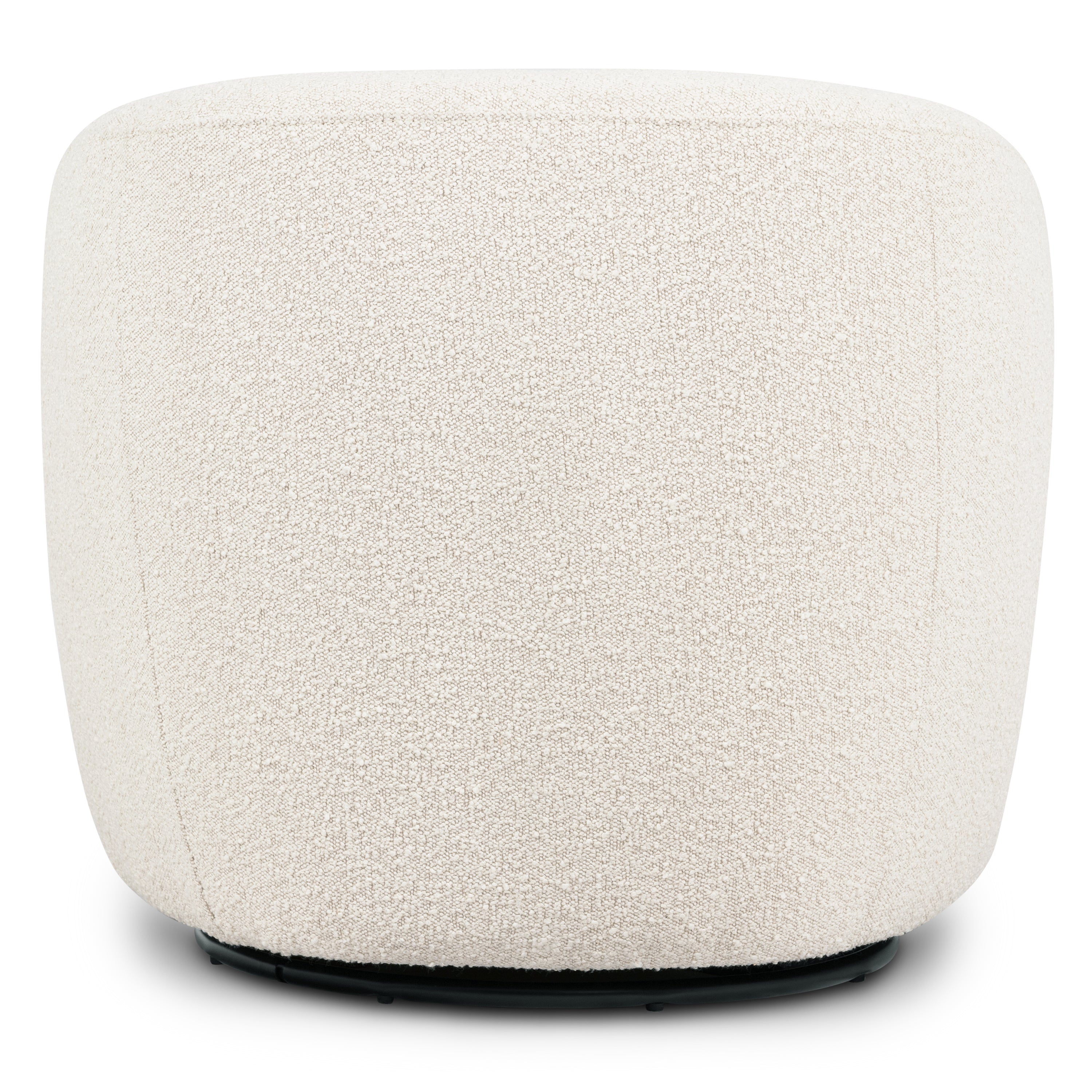 Swivel Lounge Chair | Crema White Boucle