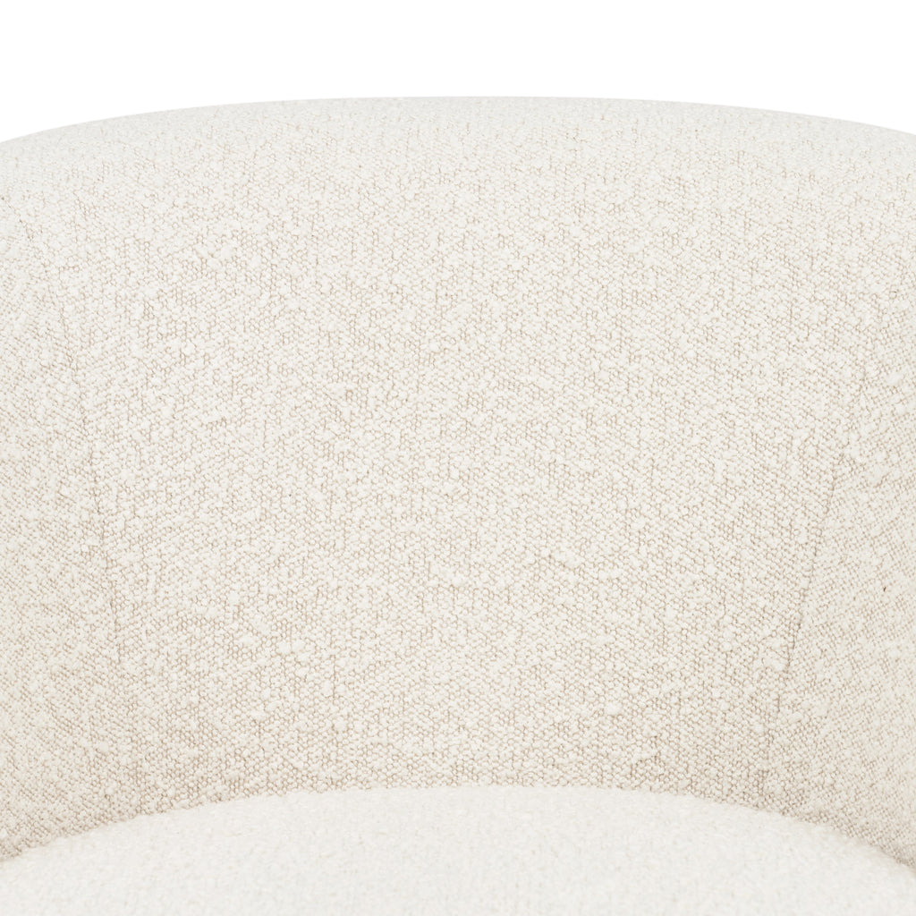 Swivel Lounge Chair | Crema White Boucle