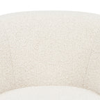 Swivel Lounge Chair | Crema White Boucle