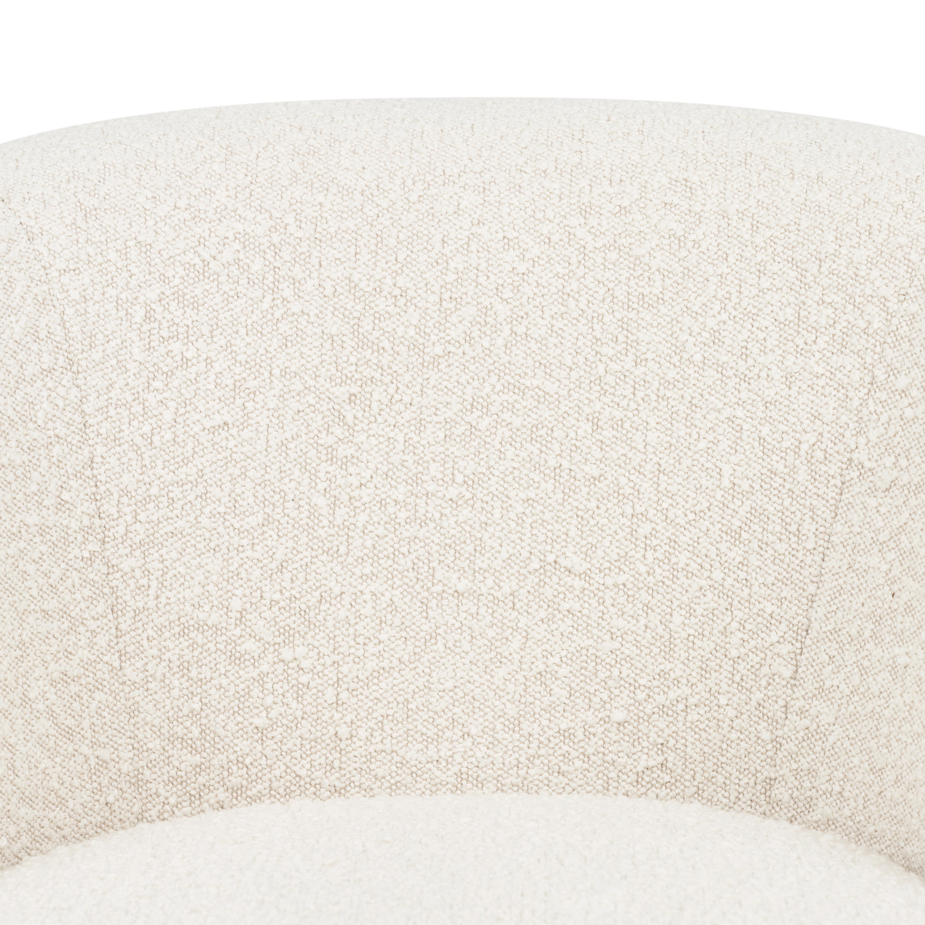 Swivel Lounge Chair | Crema White Boucle