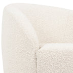 Swivel Lounge Chair | Crema White Boucle