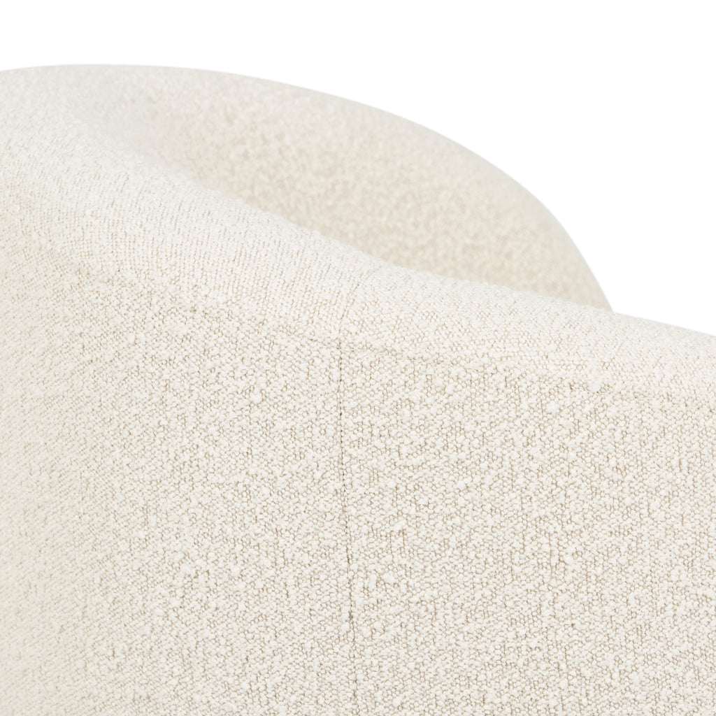 Swivel Lounge Chair | Crema White Boucle