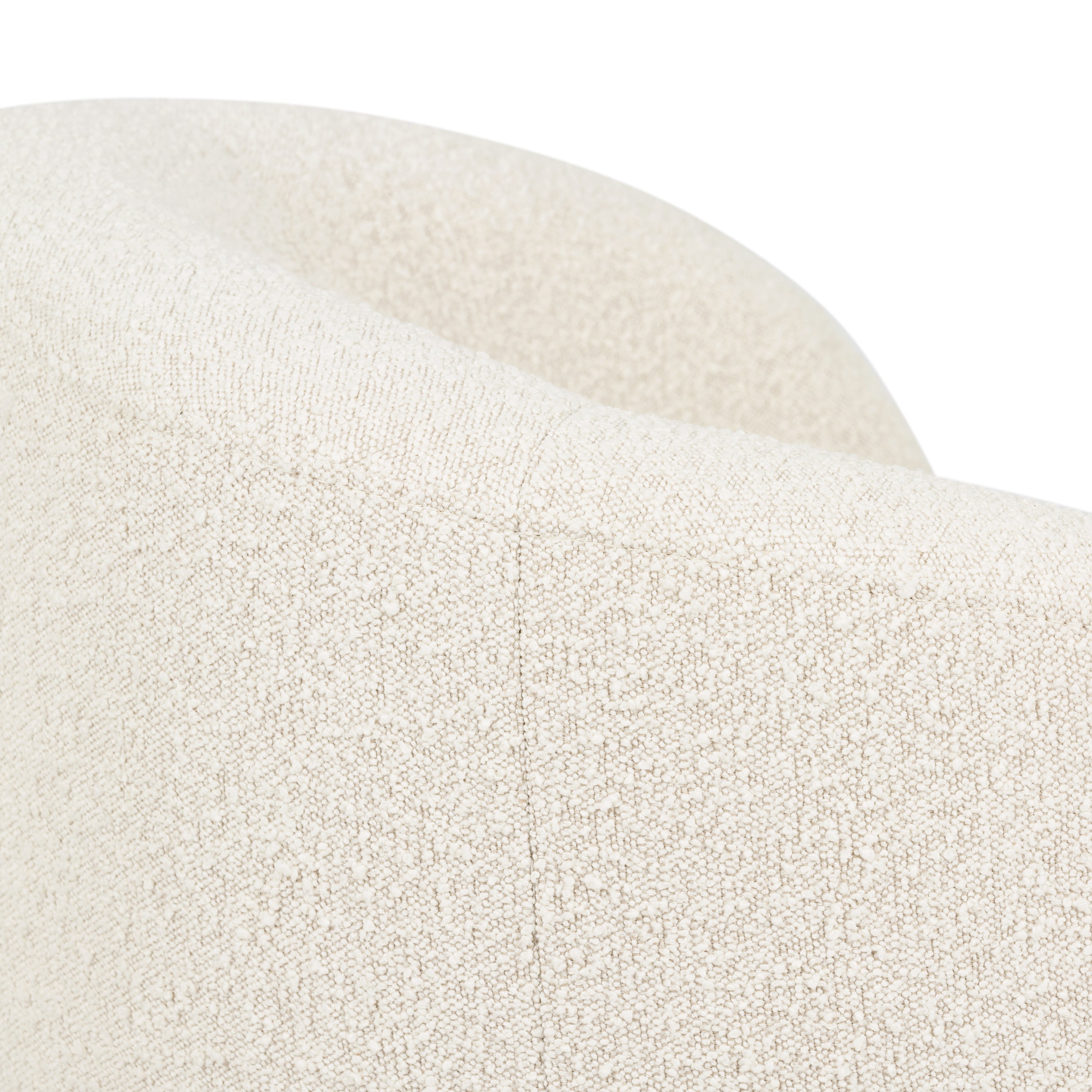 Swivel Lounge Chair | Crema White Boucle