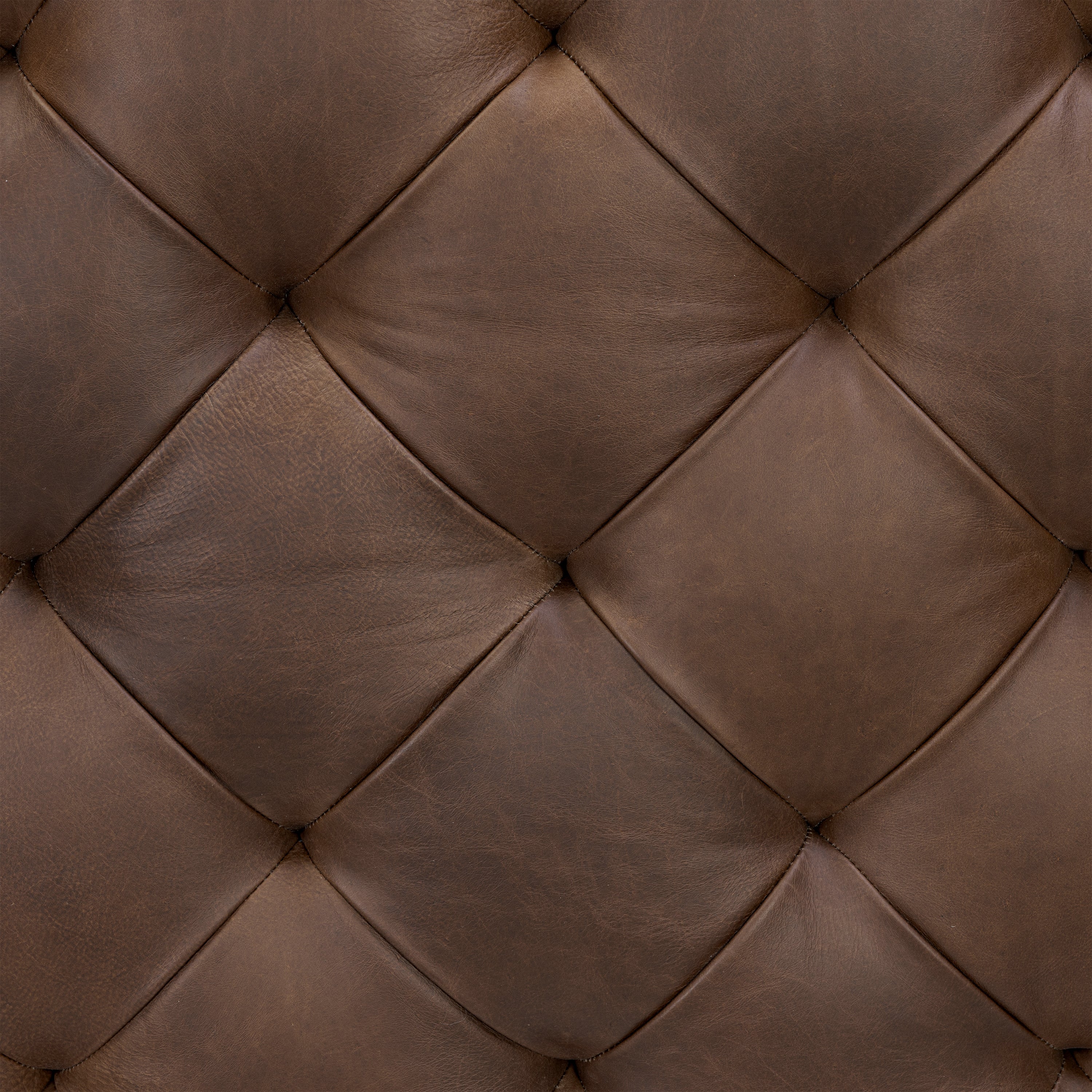 Leather Ottoman | Cocoa Brown
