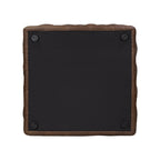Leather Ottoman | Cocoa Brown