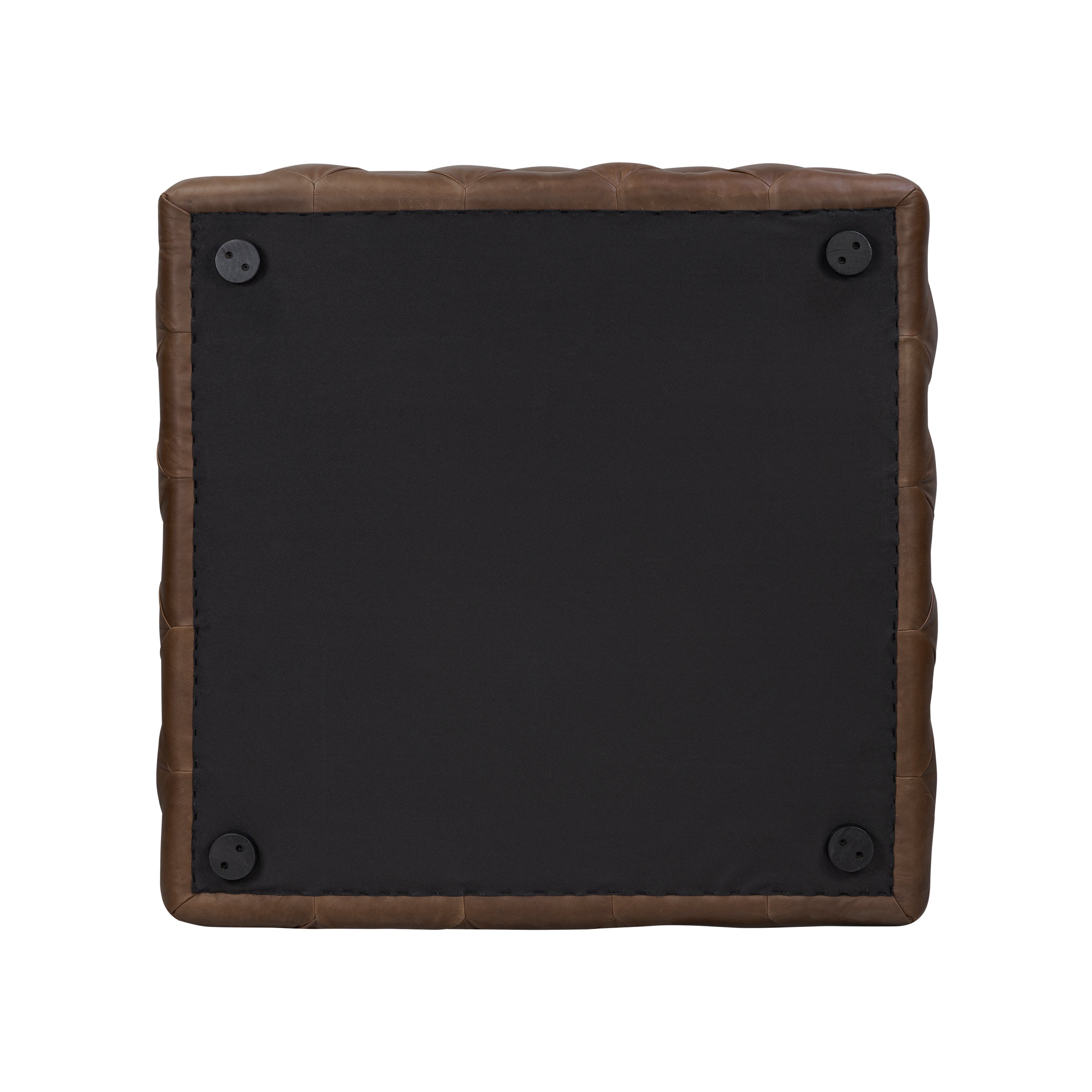 Leather Ottoman | Cocoa Brown