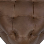 Leather Ottoman | Cocoa Brown