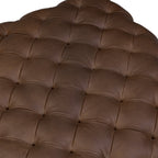 Leather Ottoman | Cocoa Brown