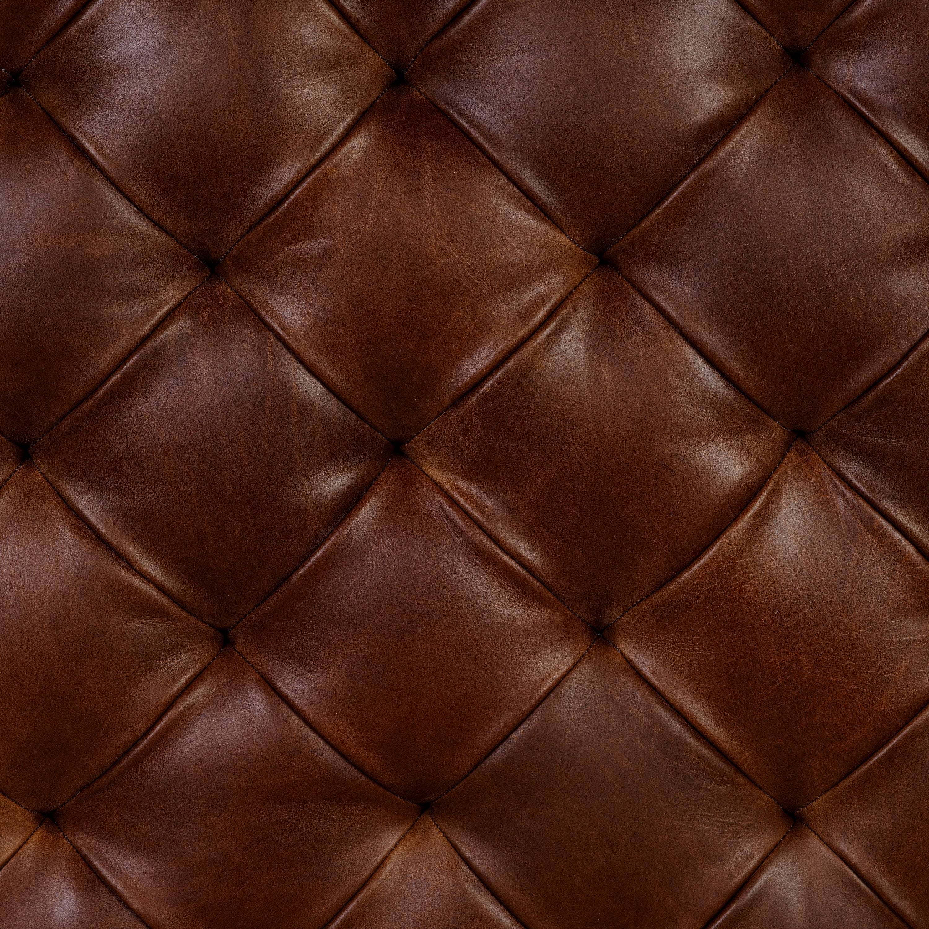 Leather Ottoman | Oscuro Brown