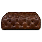 Leather Ottoman | Oscuro Brown