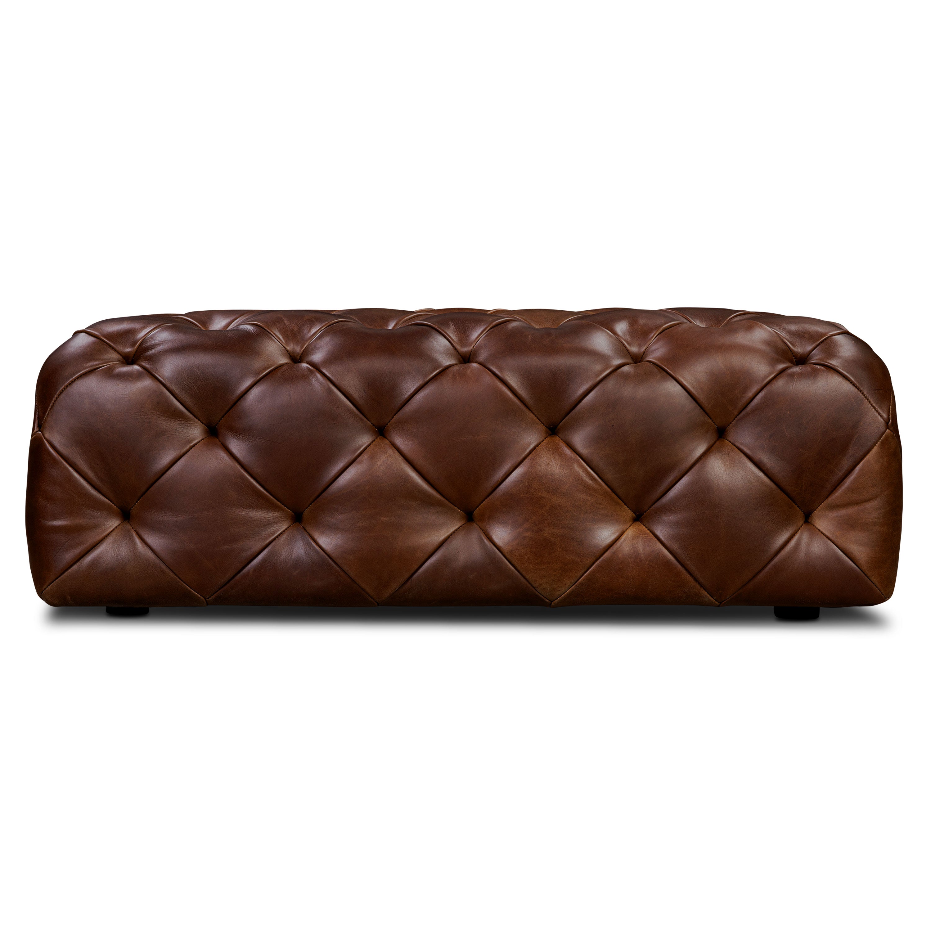 Leather Ottoman | Oscuro Brown