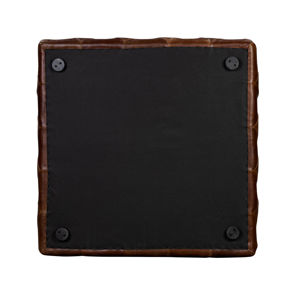 Leather Ottoman | Oscuro Brown