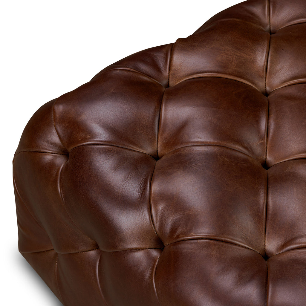 Leather Ottoman | Oscuro Brown