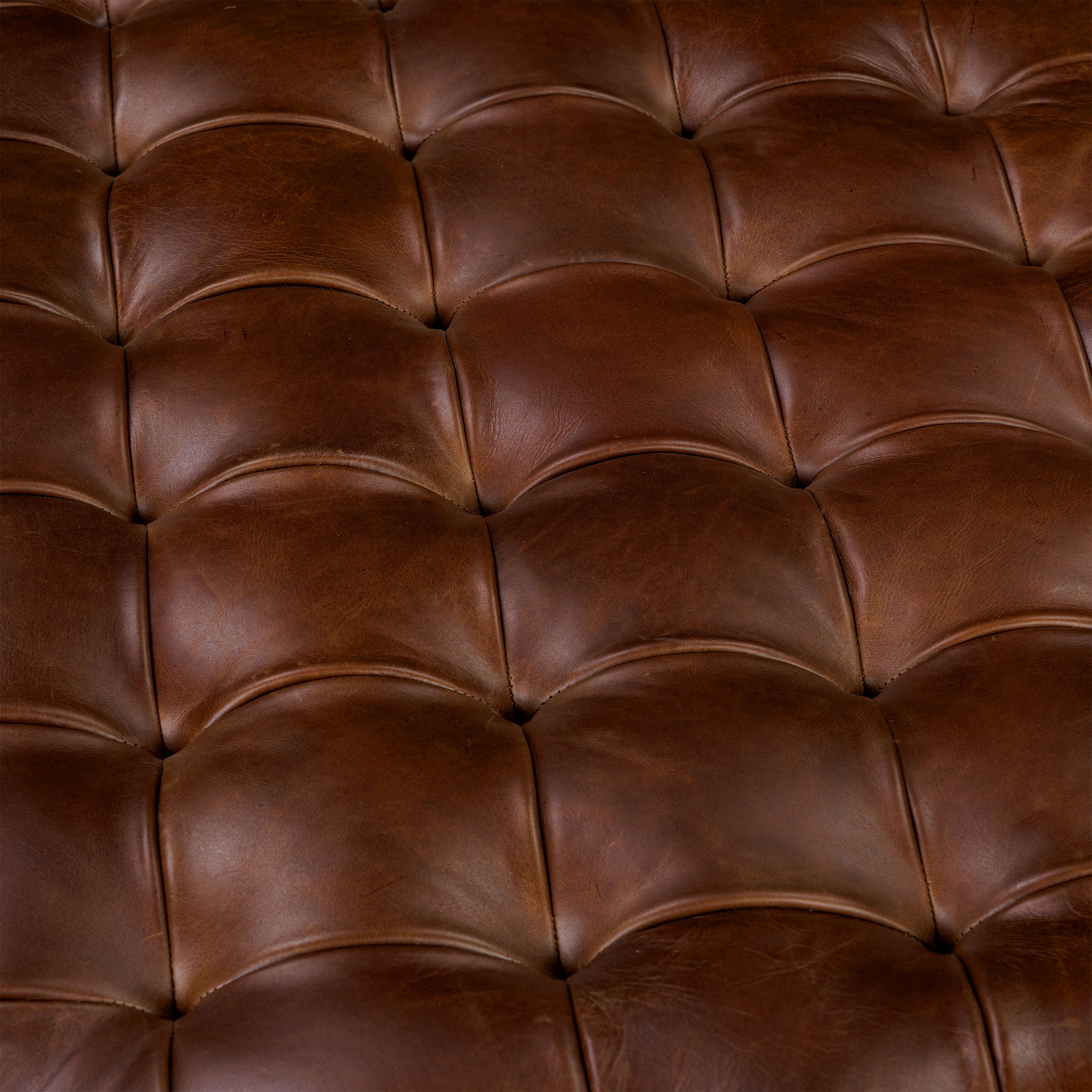 Leather Ottoman | Oscuro Brown