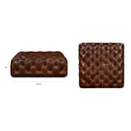 Leather Ottoman | Oscuro Brown