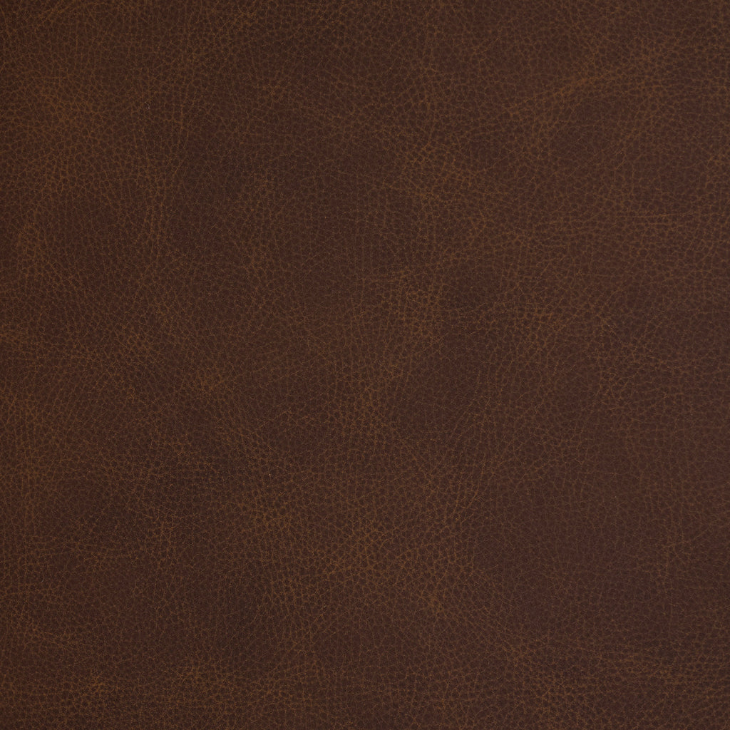 Leather Ottoman with Walnut Table | Bridle Brown