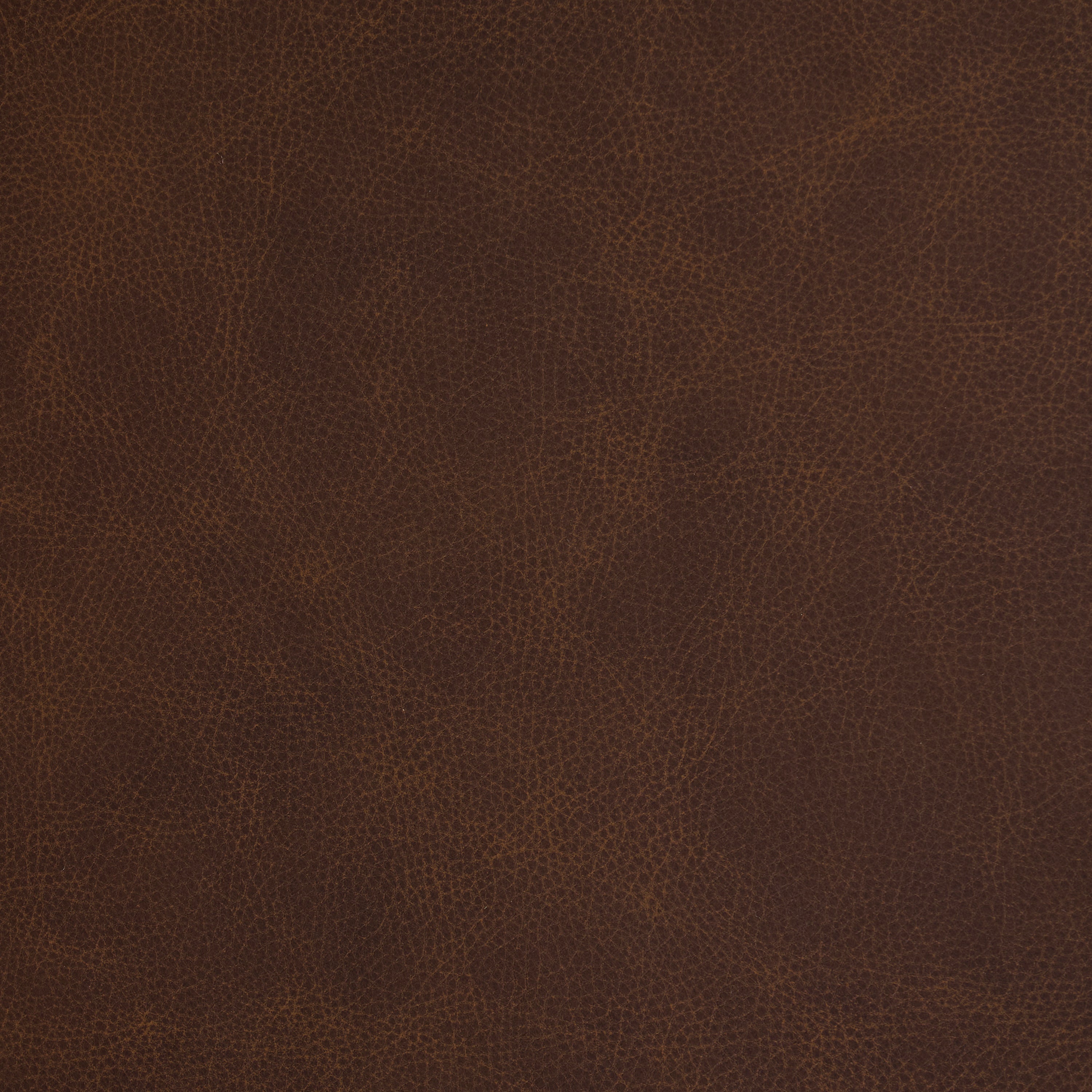 Leather Ottoman with Walnut Table | Bridle Brown