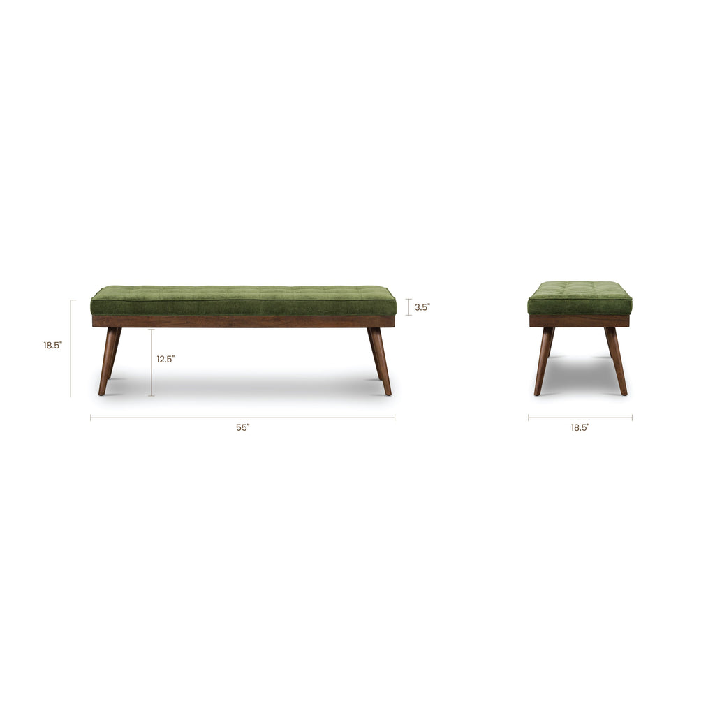 Fabric Bench | Distressed Green