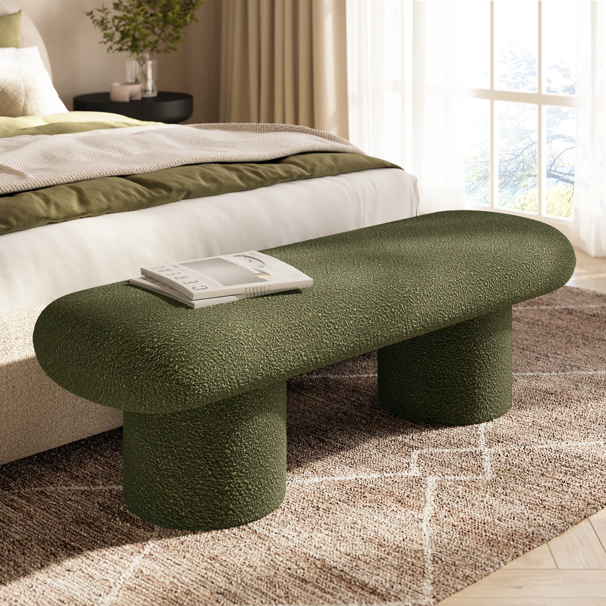 Bench | Fern Green Boucle