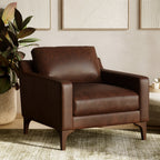 Sorrento Leather Lounge Chair | Chocolate Brown